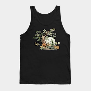 Goblincore Aesthetic Moody Forest Nature Illustration Tank Top